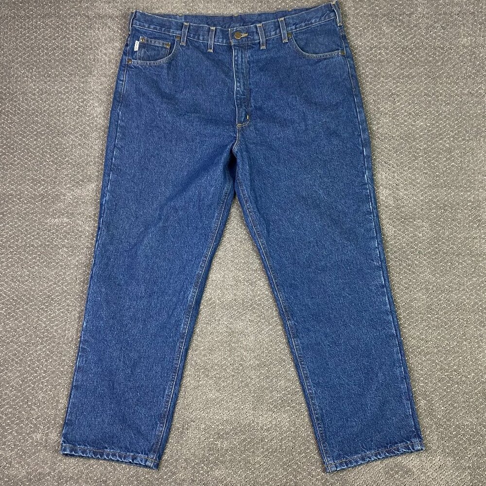 Carhartt B17 DST Relaxed Fit Jeans Men's 44 x 30 Measures 43 x 30 Blue Cotton